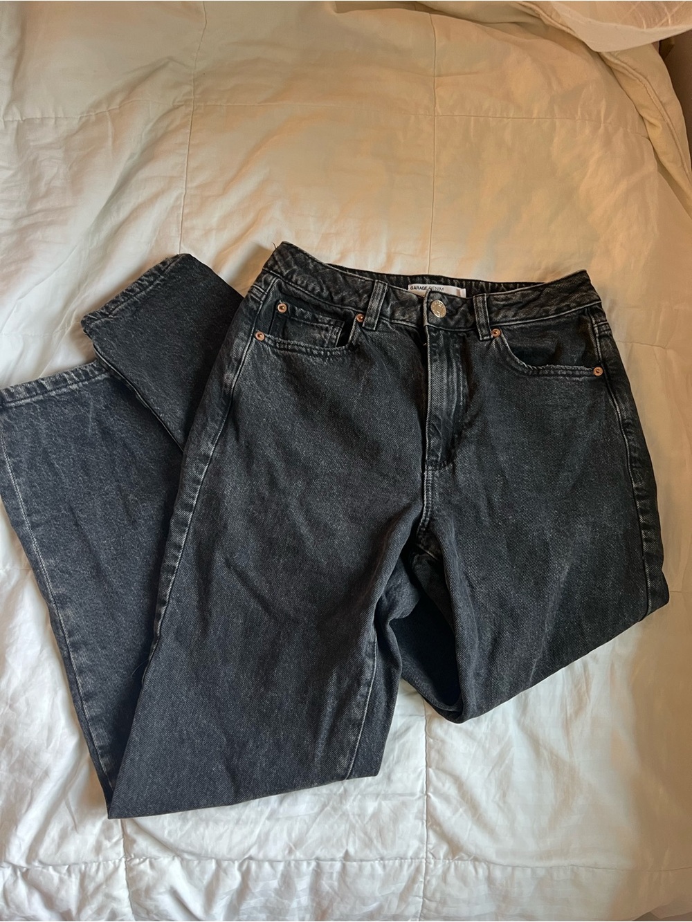 garage denim dark wash mom jeans size 25